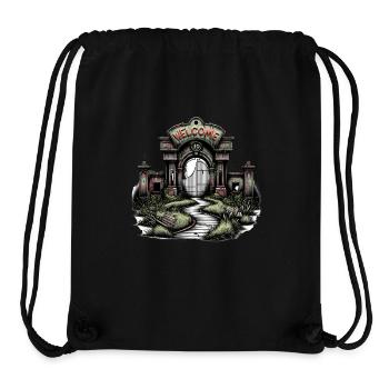 Eintritt in den gespenstischen Vergnügungspark - Stanley/Stella recycelter Gym Bag - Schwarz - Vorne