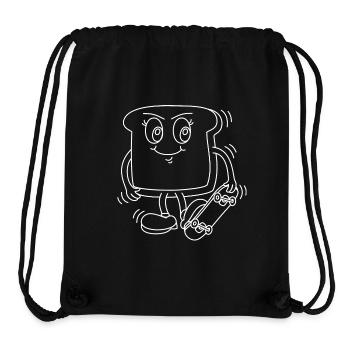 Toast mit Skateboard - Stanley/Stella recycelter Gym Bag - Schwarz - Vorne