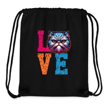 Grumpy love cat - Stanley/Stella Recycled Gym Bag - black - Front