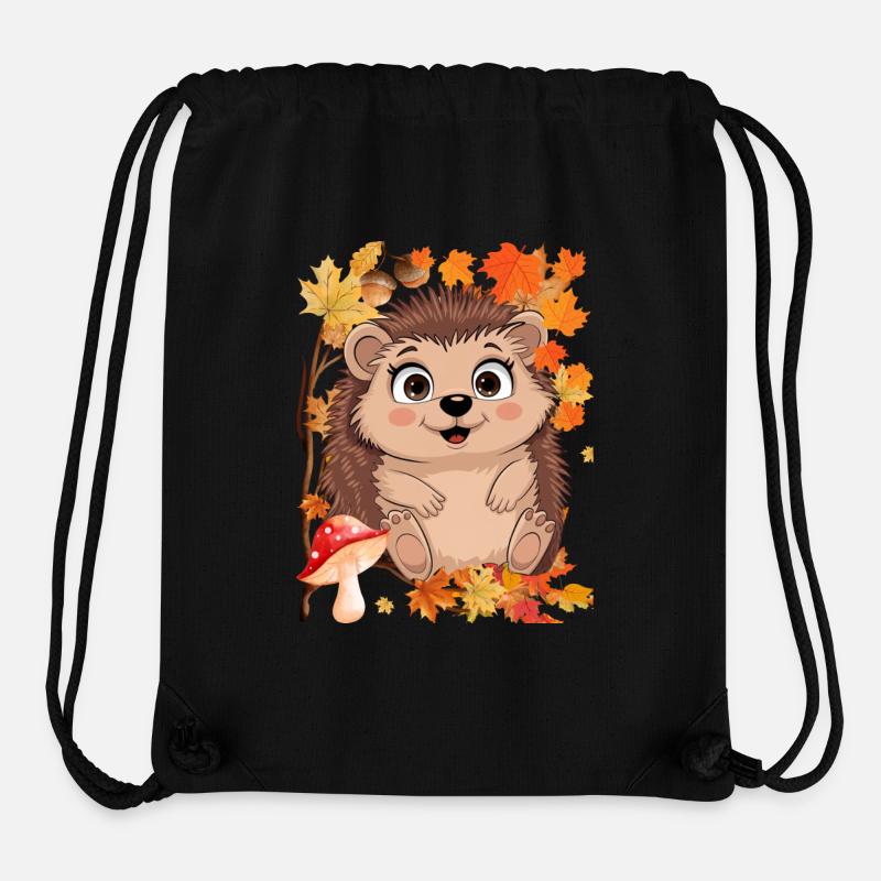 Automne - Sac à cordon recyclé Stanley/Stella - noir