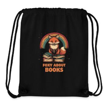 Fuchs mit Bücher lustiger Spruch - Stanley/Stella recycelter Gym Bag - Schwarz - Vorne