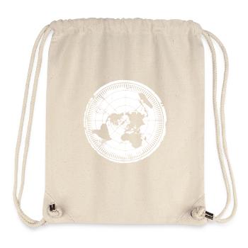 Flache Erde Karte - Flat Earth Map - Stanley/Stella Recycled Gym Bag - natural - Front