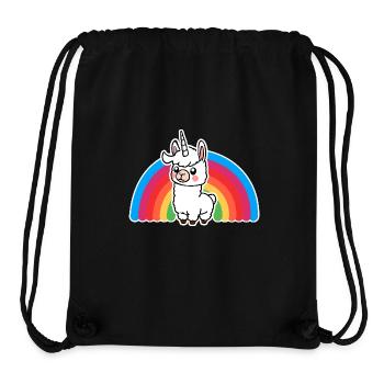 Rainbow Unicorn Llama - so a cute animal! - Stanley/Stella Recycled Gym Bag - black - Front