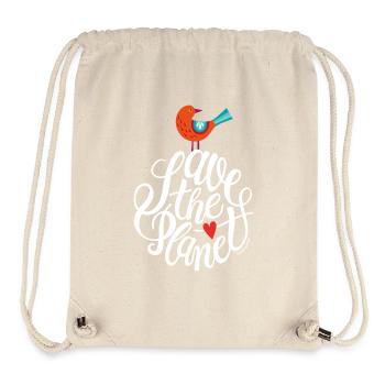 Save the planet - Stanley/Stella recycelter Gym Bag - Naturweiß - Vorne