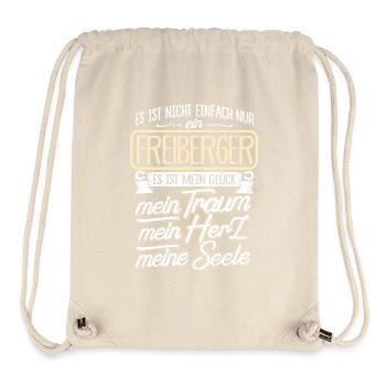 FREIBERGER - Herz - Stanley/Stella recycelter Gym Bag - Naturweiß - Vorne