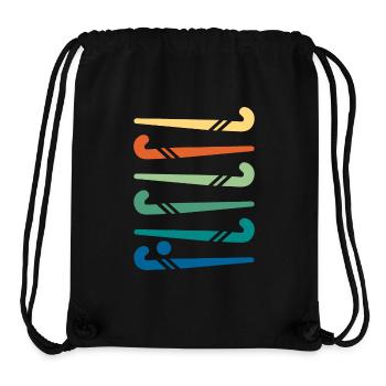 Hockeyschläger bunt - Stanley/Stella recycelter Gym Bag - Schwarz - Vorne