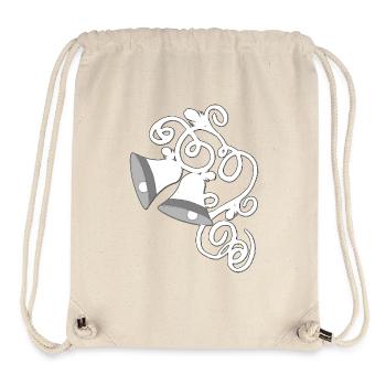 beste Hochzeitsgeschenke, Glocken mit ranken - Stanley/Stella recycelter Gym Bag - Naturweiß - Vorne