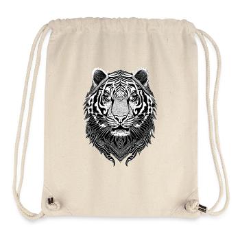 Weißer Tiger - Stanley/Stella recycelter Gym Bag - Naturweiß - Vorne