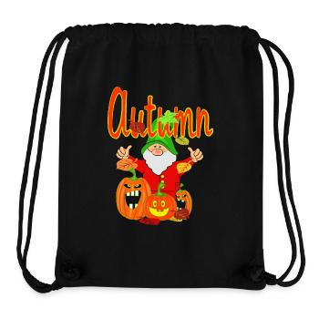 Magie du jardin avec des citrouilles en automne - Sac à cordon recyclé Stanley/Stella - noir - Devant