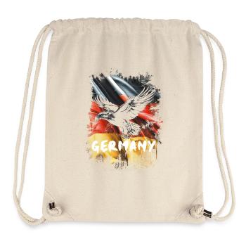 Deutscher Adler mit Deutschland Flagge - Stanley/Stella recycelter Gym Bag - Naturweiß - Vorne