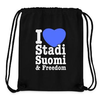 J’adore Stadi Suomi et Freedom - Sac à cordon recyclé Stanley/Stella - noir - Devant