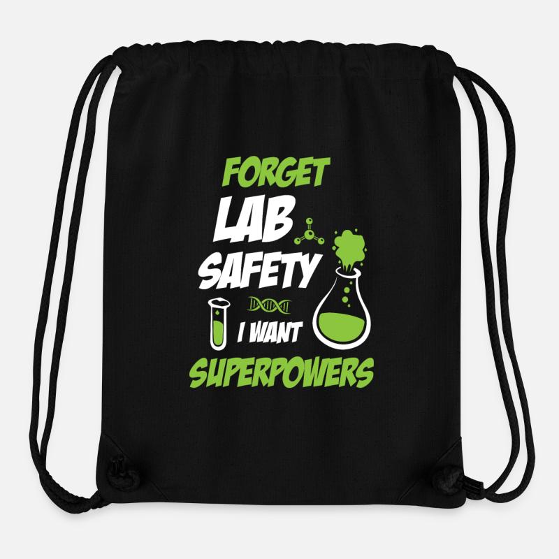 Forget Lab Safety Funny Science - Stanley/Stella recycelter Gym Bag - Schwarz