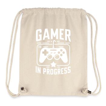 Gamer in Progress - Stanley/Stella Recycled Gym Bag - natural - Front