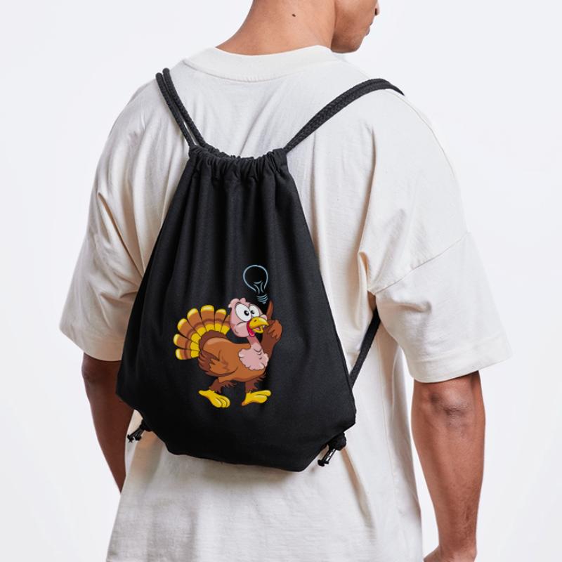 Drôle de dinde a une idée Sac à cordon recyclé Stanley/Stella