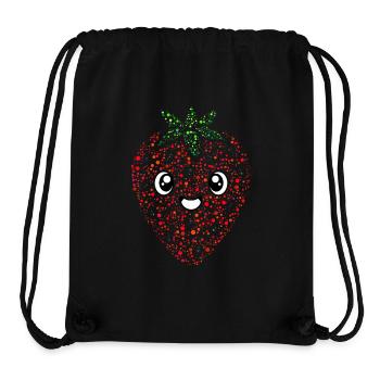 Strawberry from cheerful bubbles and circles - Stanley/Stella Recycled Gym Bag - black - Front