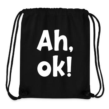 AH OK - Stanley/Stella recycelter Gym Bag - Schwarz - Vorne