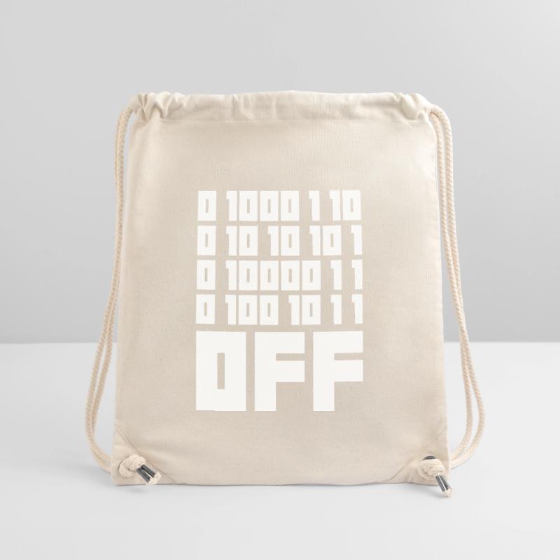 Binary Code F**k OFF – Humour Nerd & Geek Code Sac à cordon recyclé Stanley/Stella