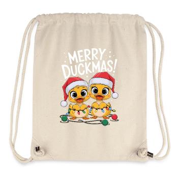 Ente Weihnachtspullover Enten Weihnachten Duckmas - Stanley/Stella recycelter Gym Bag - Naturweiß - Vorne