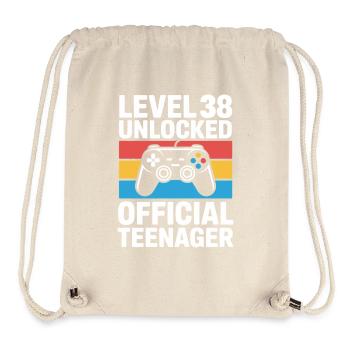 Level 38 Freigeschalteter Teenager - Stanley/Stella recycelter Gym Bag - Naturweiß - Vorne