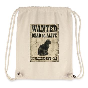 Schrödingers Katze gesucht Tot-oder-lebendig Physik-Wortspiel - Stanley/Stella recycelter Gym Bag - Naturweiß - Vorne