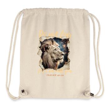 Lion Bible Verse - Stanley/Stella Recycled Gym Bag - natural - Front