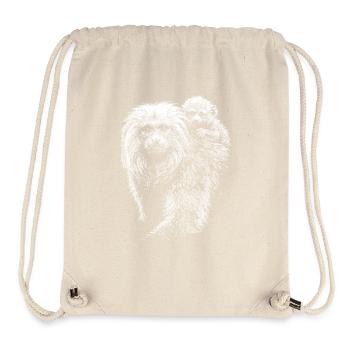 Tamarins lion - Sac à cordon recyclé Stanley/Stella - blanc naturel - Devant