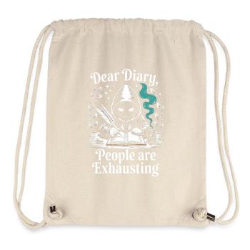 Dear Diary People Are Exhausting - Stanley/Stella Recycled Gym Bag - natural - Front