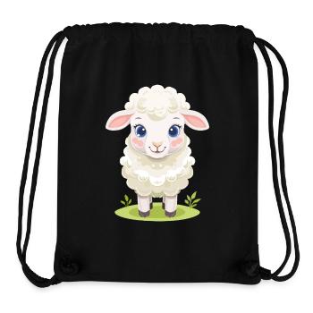 Cuddly lamb on green pasture - Stanley/Stella Recycled Gym Bag - black - Front