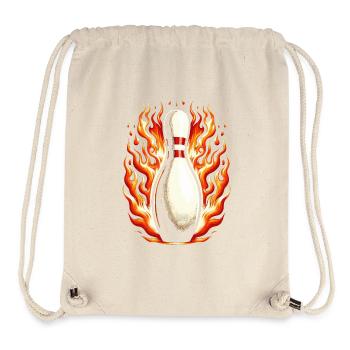Bowling skittles in flames - Stanley/Stella Recycled Gym Bag - natural - Front
