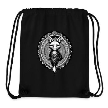 Fox Mandala Drawing Foxes - Stanley/Stella Recycled Gym Bag - black - Front