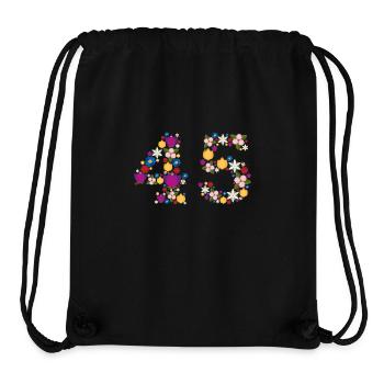 Fleurs 45 - Sac à cordon recyclé Stanley/Stella - noir - Devant