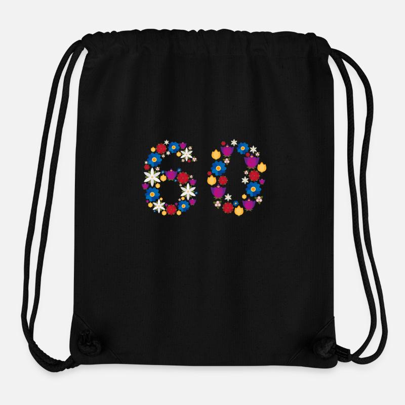 Flowers 60 - Stanley/Stella recycelter Gym Bag - Schwarz