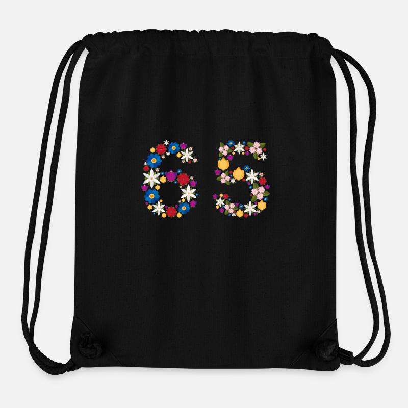 Fleurs 65 - Sac à cordon recyclé Stanley/Stella - noir