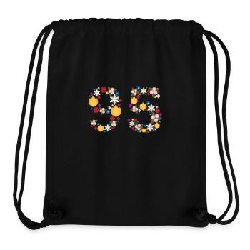 Fleurs 95 - Sac à cordon recyclé Stanley/Stella - noir - Devant