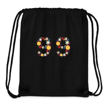 Fleurs 99 - Sac à cordon recyclé Stanley/Stella - noir - Devant