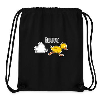 Rennte - Eine niedliche rennende Ente - Stanley/Stella recycelter Gym Bag - Schwarz - Vorne