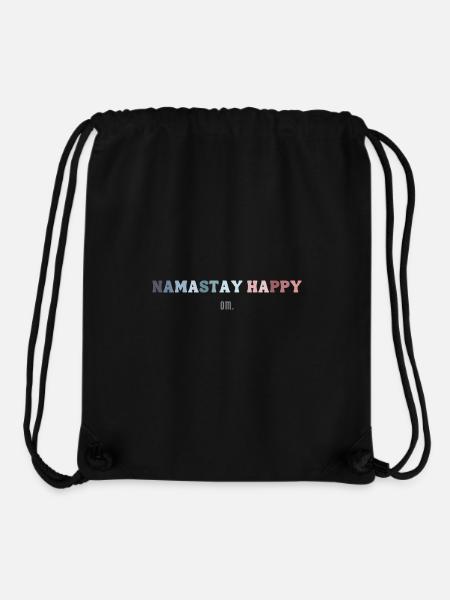 NAMASTAY HAPPY - Stanley/Stella recycelter Gym Bag - Schwarz