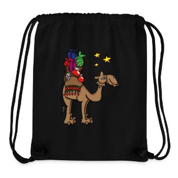 Kamel,Weihnachten - Stanley/Stella recycelter Gym Bag - Schwarz - Vorne