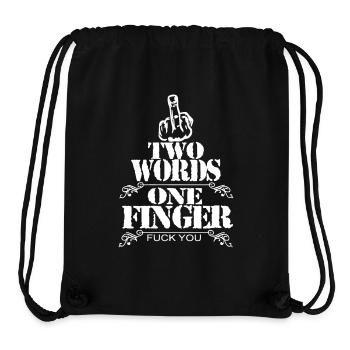 TWO WORDS ONE FINGER - Stanley/Stella recycelter Gym Bag - Schwarz - Vorne