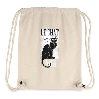 le chat noir chat noir grunge français - Sac à cordon recyclé Stanley/Stella - blanc naturel - Devant