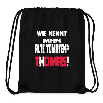 Ein lustiger Spruch mit Thomas - Stanley/Stella recycelter Gym Bag - Schwarz - Vorne