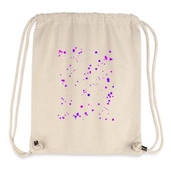 Taches de couleur violette - Sac à cordon recyclé Stanley/Stella - blanc naturel - Devant