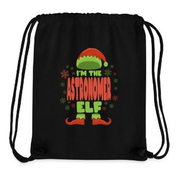 Astronom Weihnachtself - Stanley/Stella recycelter Gym Bag - Schwarz - Vorne