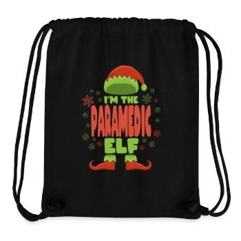 Ambulancier paramédical lutin de Noël - Sac à cordon recyclé Stanley/Stella - noir - Devant