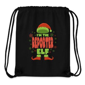Reporter Christmas Elf - Stanley/Stella Recycled Gym Bag - black - Front