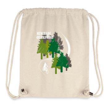 mim Radl querfödei - mit dem Rad quer Feld ein - Stanley/Stella recycelter Gym Bag - Naturweiß - Vorne