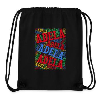 T-Shirt Adela Wortwolke T-Shirt Geschenkidee - Stanley/Stella recycelter Gym Bag - Schwarz - Vorne