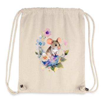 Petite souris - Sac à cordon recyclé Stanley/Stella - blanc naturel - Devant