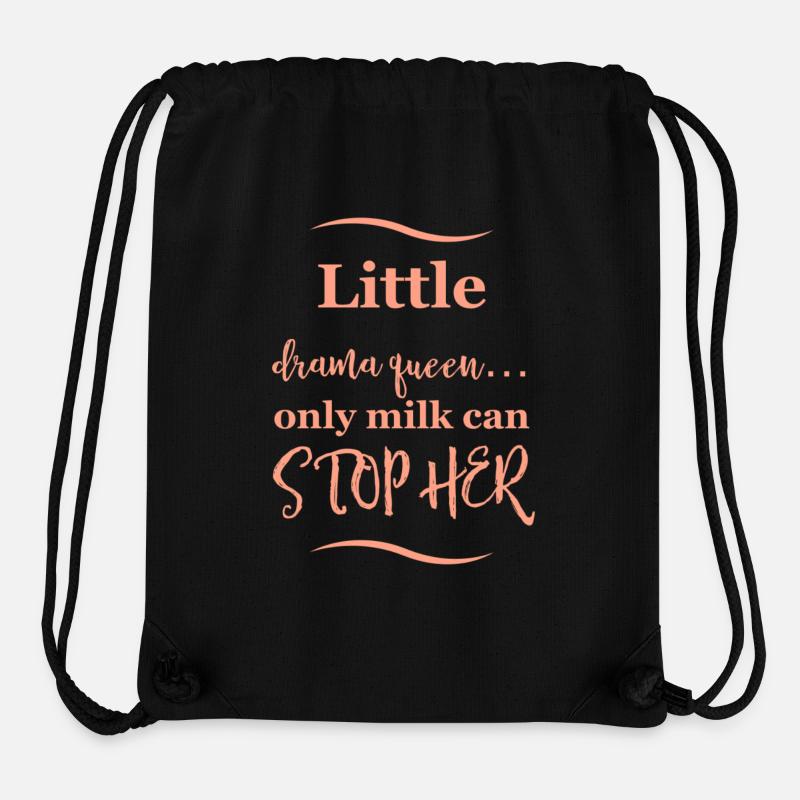 Dicton de bébé - Sac à cordon recyclé Stanley/Stella - noir