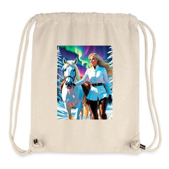 Cadeau de la mère de conception personnalisée - Sac à cordon recyclé Stanley/Stella - blanc naturel - Devant